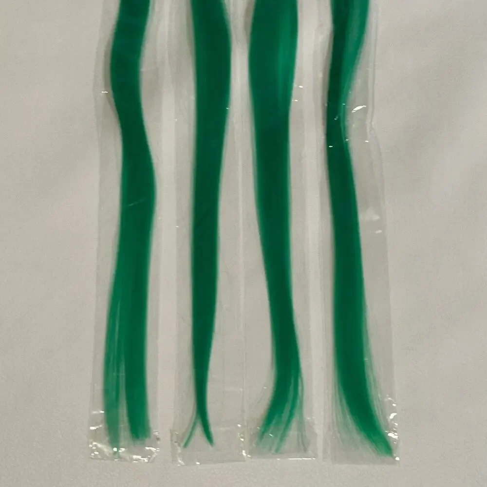 Green Clip in Hair Extensions